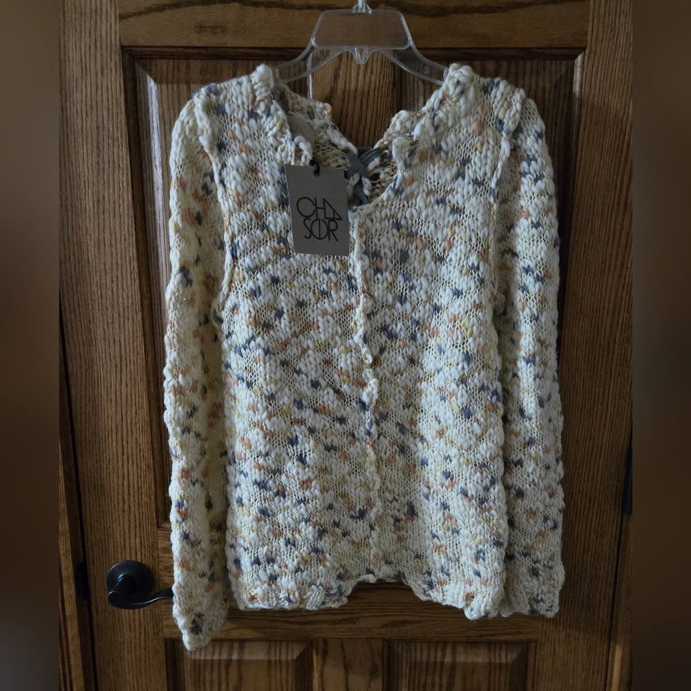 Chaser Women's Cream Speckled Cardigan